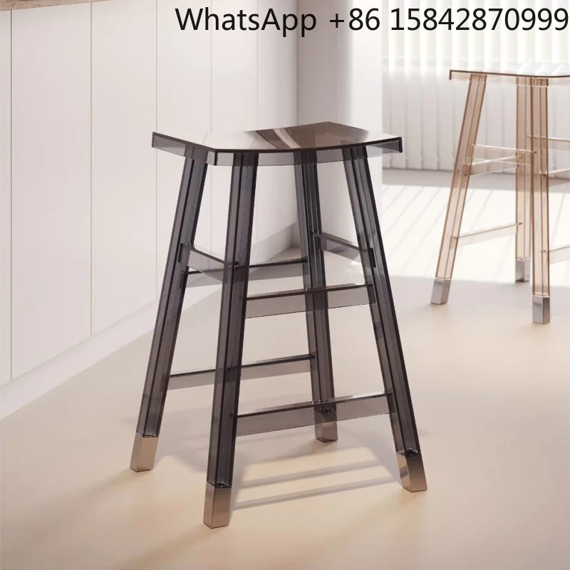 Nordic creative designer transparent bar stool