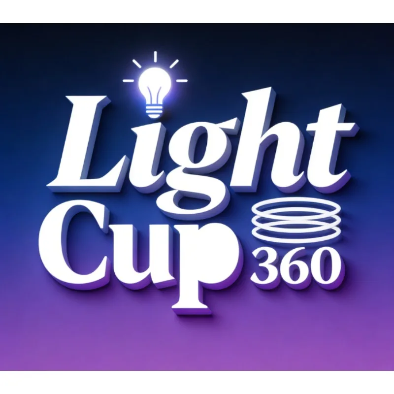

Professioanl Light Cup 360 Magic Trick – Visual Light Appearing Illusion, Stage Magician Gimmick Prop