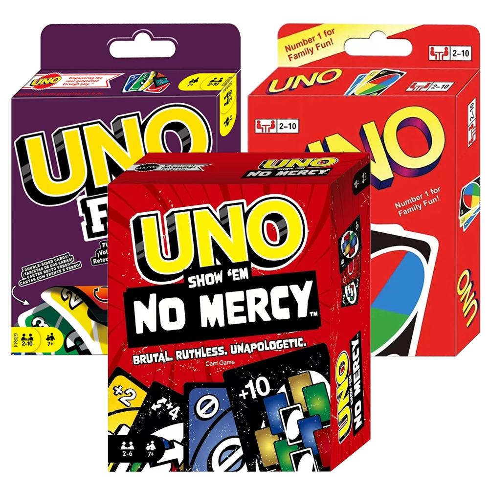 ONE FLIP! Board Games UNO Card Game uno No mercy Super Mario Christmas Card Table Game Playing for Adults Kid Birthday Gift Toy