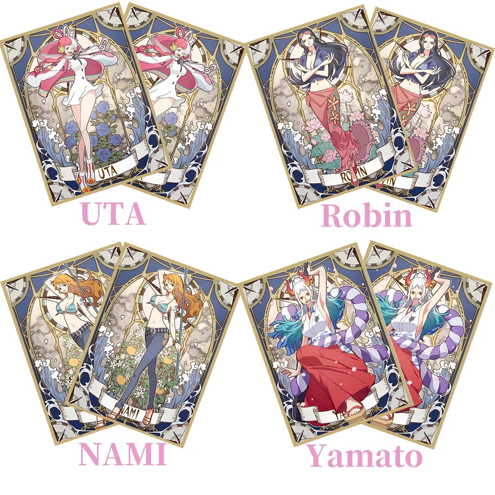 60pcs 67x92mm One Piece Anime Card Sleeves Yamato/Nami/Diva/Robin Board Game Cards Protector for TCG/PKM/MTG Game Cards Trading