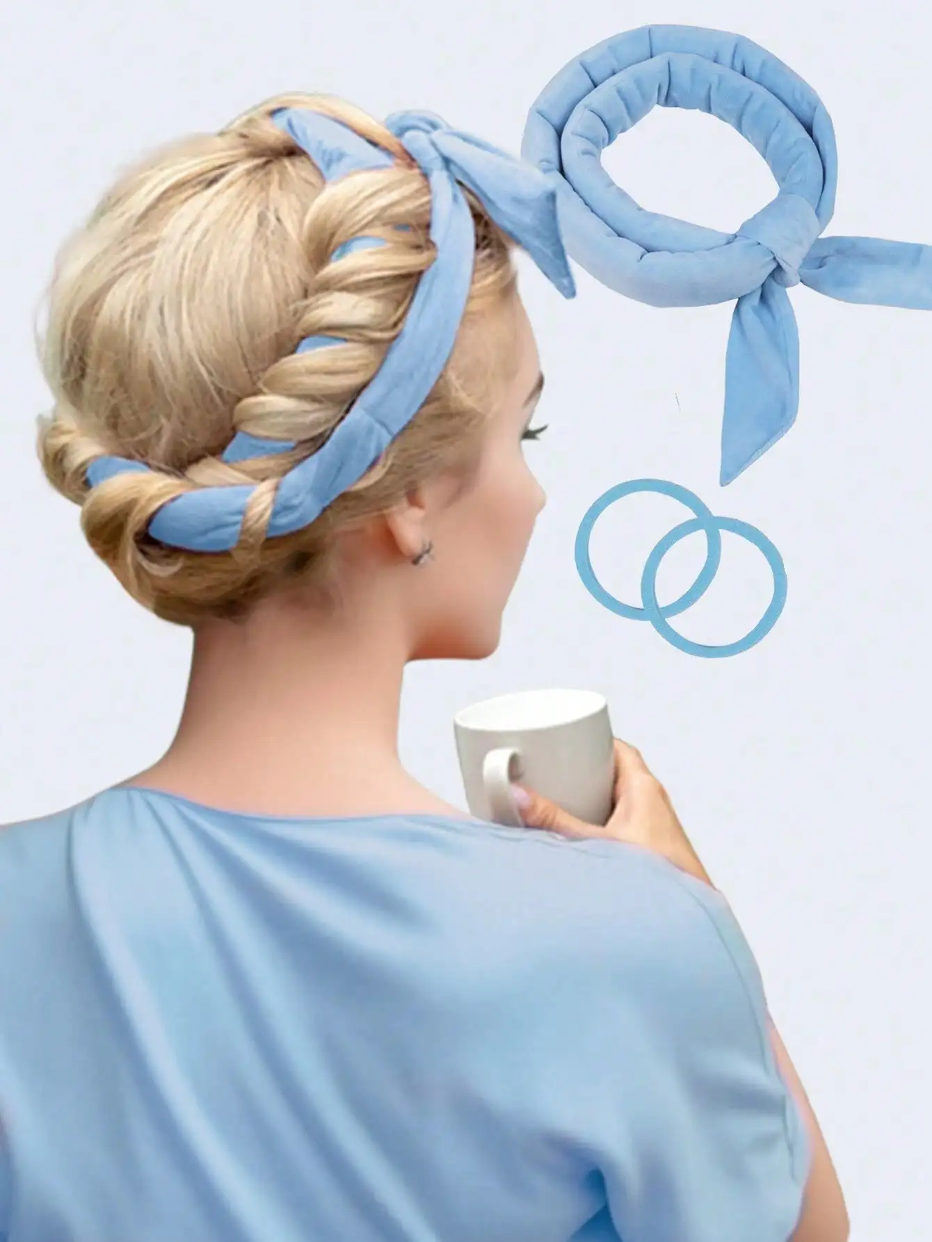 Heatless Curling Rod Headband, No Heat Curl Ribbon With Scrunchie, Wave DIY Hair Rollers Styling Tool, Hair Products And Accessories For Barber Salon Beauty Back To School, Travel Holiday Essentials, Hair Accessories For Women