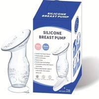 Manual Breast Pump with Scale&Diversion Trench, Soft Silicone Breastfeeding Pump, Milk Saver,Safe and Night Quiet Pumping