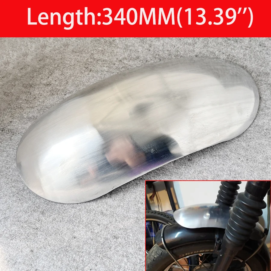 Guardabarros delantero corto Universal de aluminio sin pintar para motocicleta, guardabarros personalizado para Harley Touring Chopper Bobber