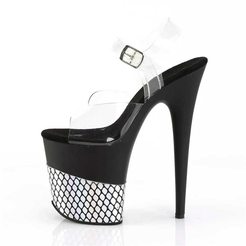 Rncksi  Fashion PVC Sandal Women Transparent Sandals Lace-Up Wedges High Heels Black Gold Party Daily Pumps Shoes Size 35-40