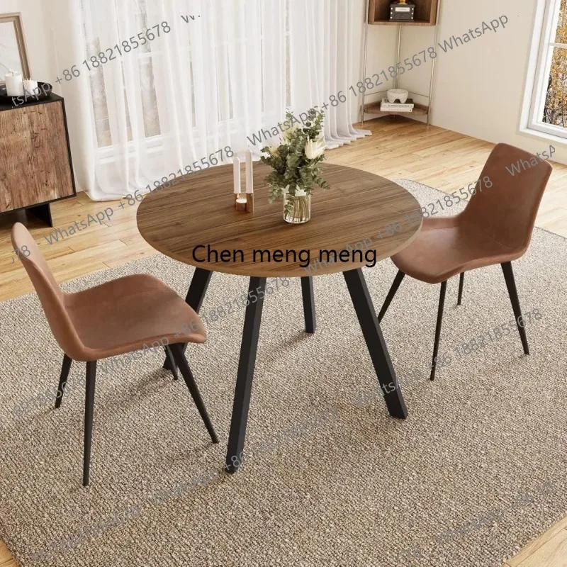 34.6'' Dining Table and Chairs for 2, Mid Century Modern Round Table Set, Space Saving for Apartment Dining Room Customized
