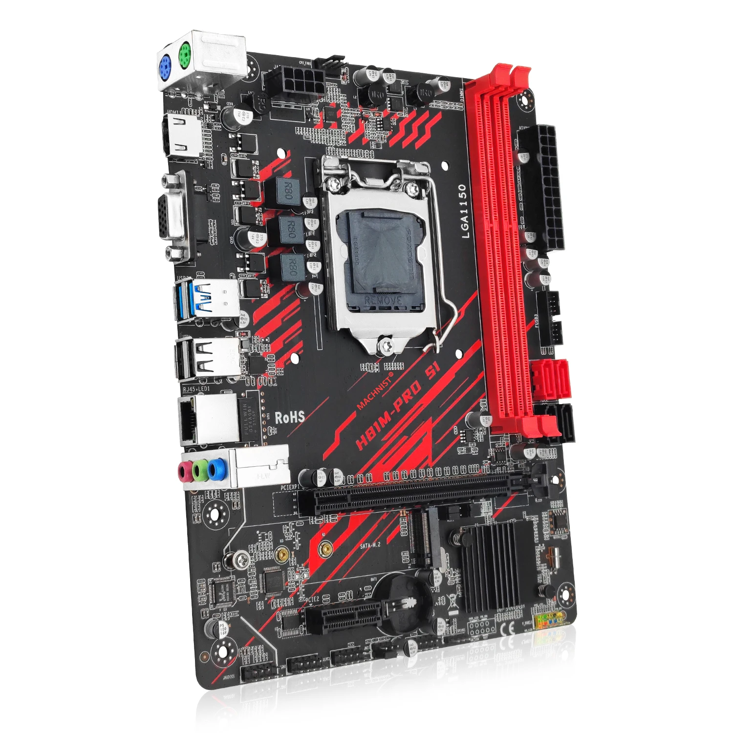 MACHINIST H81 Motherboard LGA 1150 NVME M.2 Slot Support i3 i5 i7/Xeon E3 V3 Processor DDR3 RAM H81M-PRO S1 Mainboard