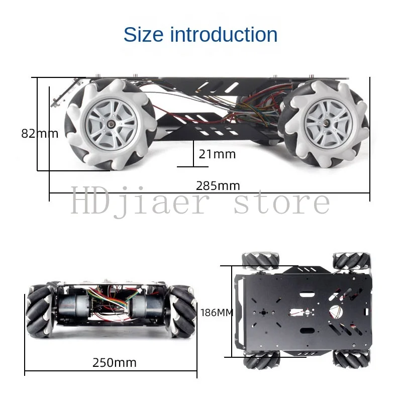 

25Kg Load RC Tank V3 – Mecanum Wheel Robot Car, Arduino-Compatible DIY Kit with Encoder Motor & PS2 Handle, Programmable Robot