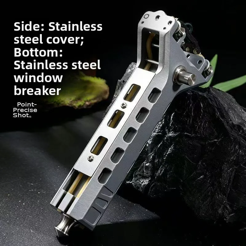 Aluminum Alloy CNC Metal Clip Outdoor Automatic Loading Bow Strong Bow Outdoor Precision Shooting God Weapon Boys Girls Toys