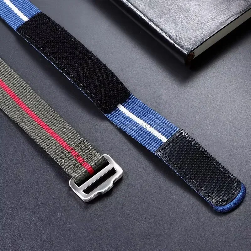 Size S L Nylon Canvas Watch Band Strap 20mm 22mm Universal Men Women Nylon Military Wristband Canvas Fabric Bracelet Accessories