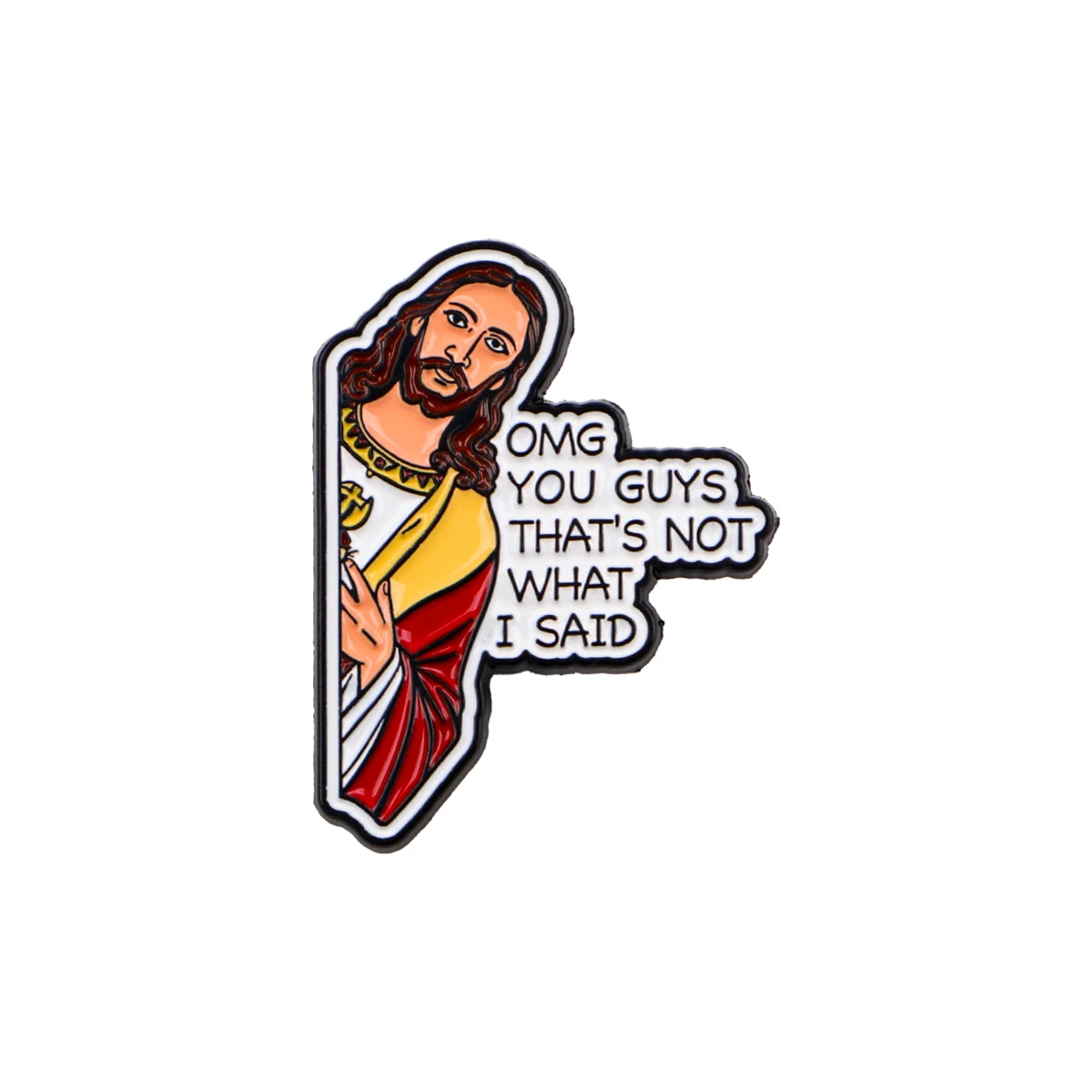 Jesus Quotaion Series Enamel Pin Cartoon Character Lapel Pins God Badges Brooch for Backpacks Clothes Jewelry Gifts for Friends