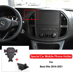 Car Phone Holder Bracket GPS Stand Rotatable Mobile Smart Phone Support Mount Accessories For Mercedes Benz Vito W447 2016-2018