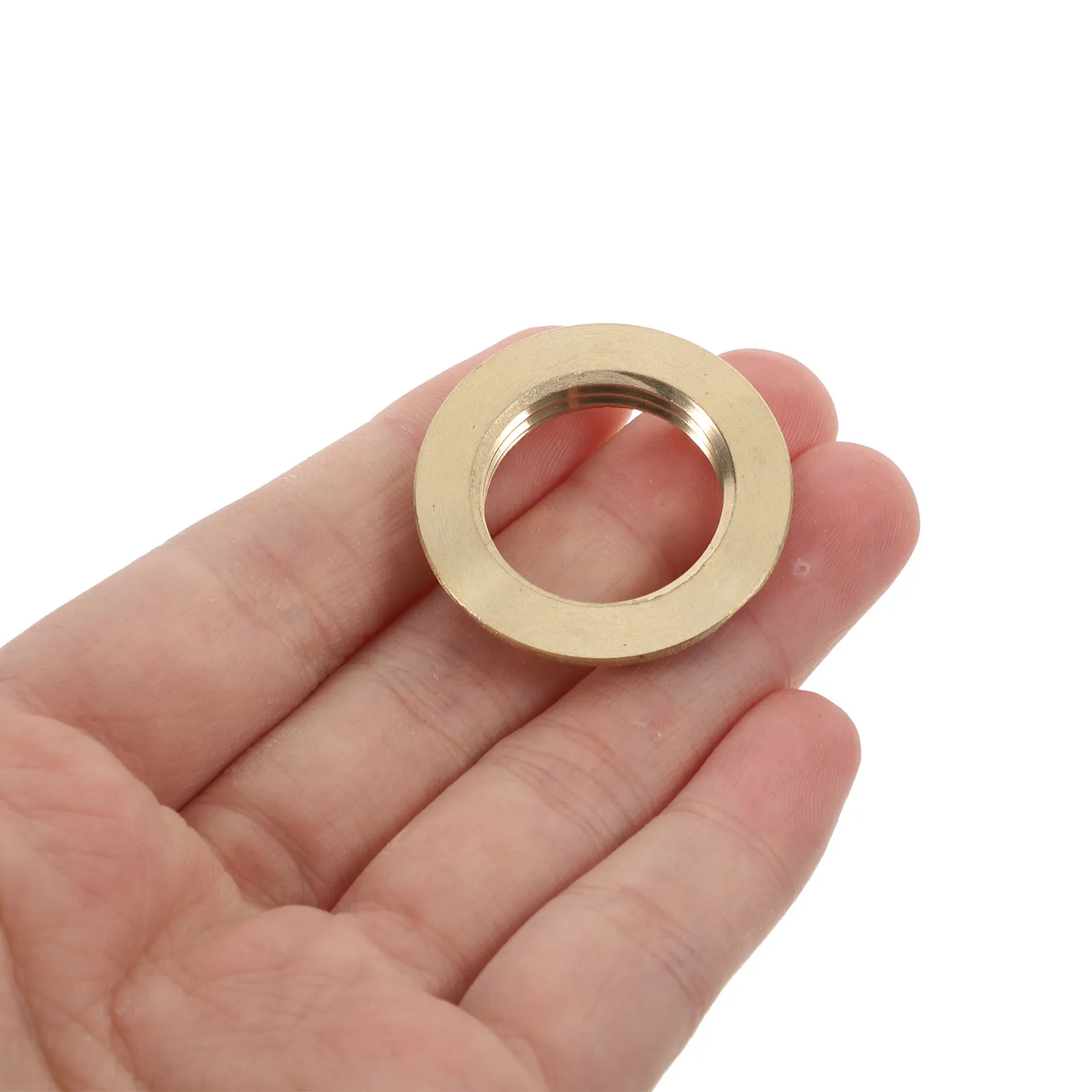 6Pcs Hex Lock Nuts Brass Internal Thread Flanged Lock Nut Insert for Pipe Fitting Plumbing Bathroom Use Locking Nuts Kit