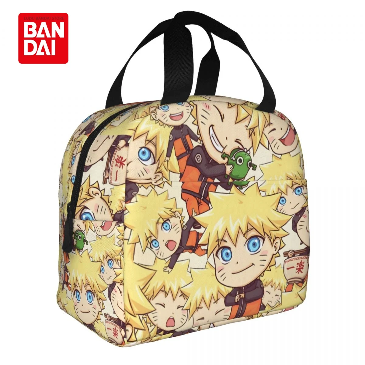 

Bandai Japanese Anime Naruto Lunch Bag for School Kids Office Uzumaki Sac Lunch Portable Thermal Cooler Lunch Box Handbag Gift