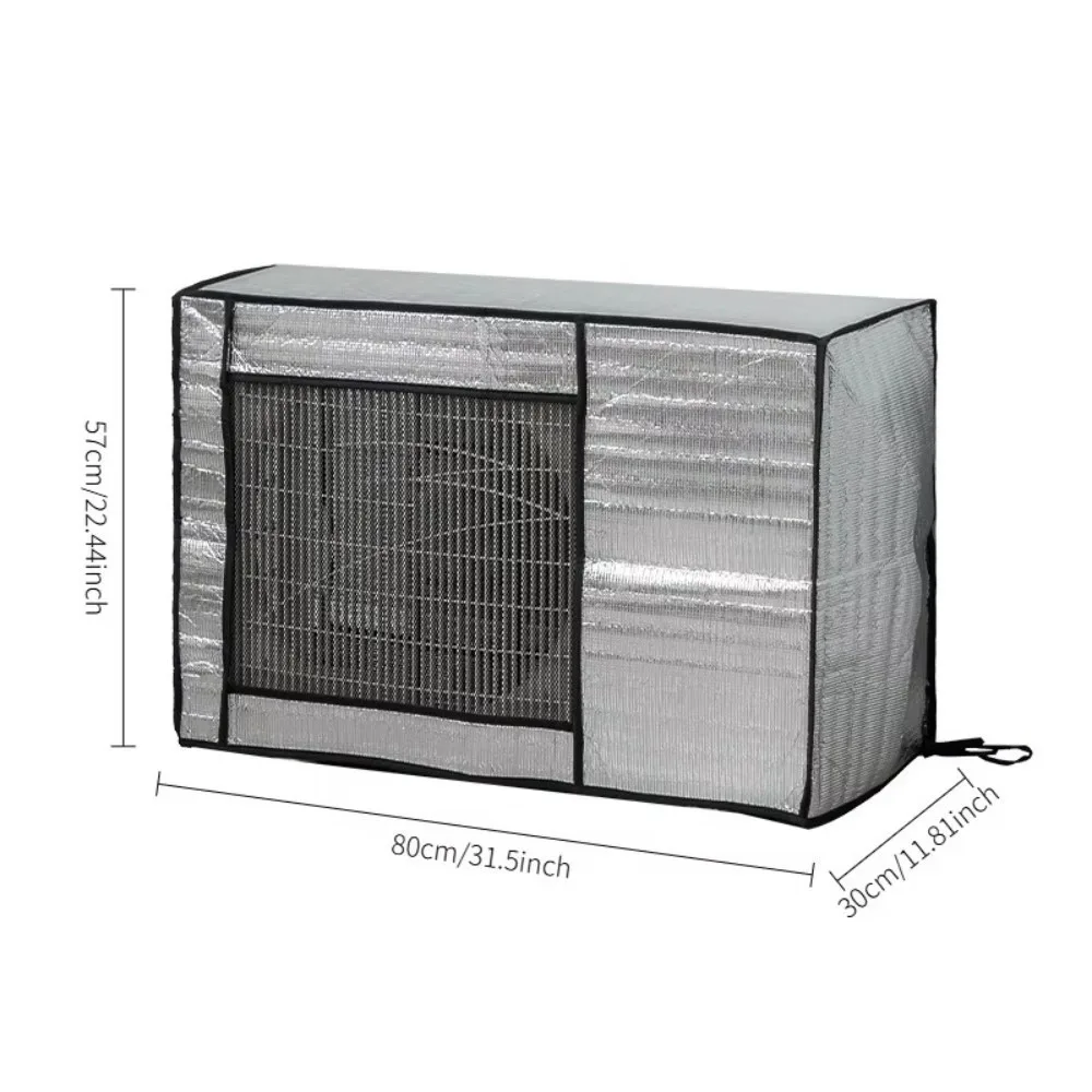 UV Protection Aluminum Foil Cover Waterproof Weatherproof Air Conditioner Cover Dust Prevention Adjustable Outdoor Unit Cover