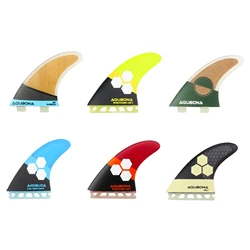 Single Tab Tri 3 Fin Set Surfboard Fins Fiberglass Fins for Surfing with Fin Bag Key Screw