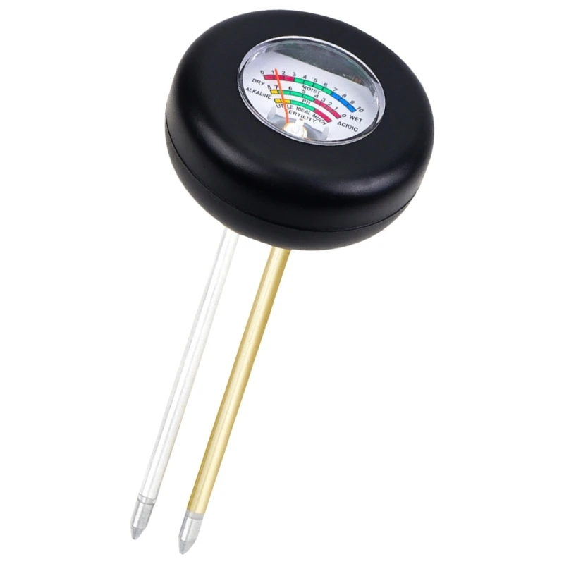 Soil Moisture Meter with 2 Probes Soil Moisture/Fertility Testing Meter for Garden Patio Plant(No Battery Needed)