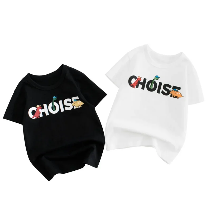 Korean version children's clothing short sleeved t-shirt summer baby clothes 2024 boys' base shirt