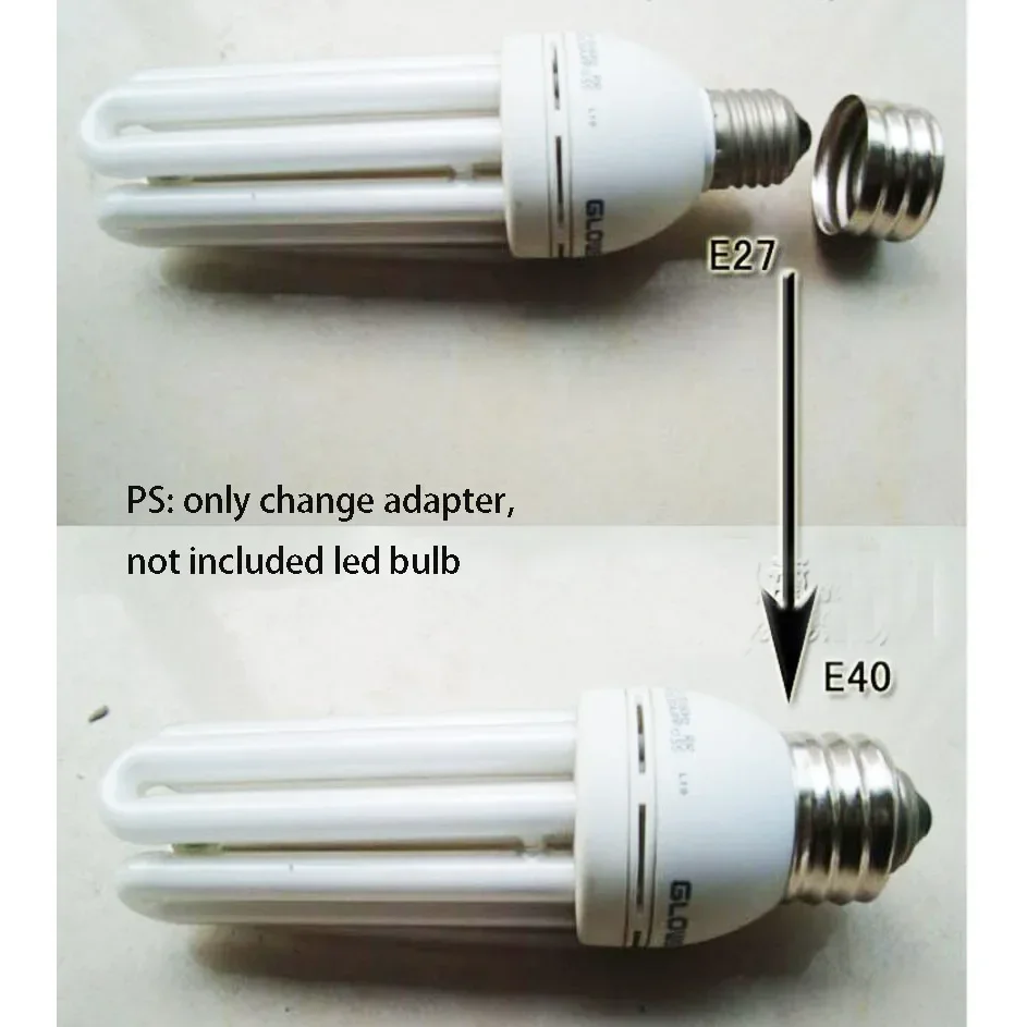 10pcs/lot LED Adapter E40 To E27 Lamp Holder Converter Light Bulb Lamp Socket Screw Ring Adapter Plug Conversion Head