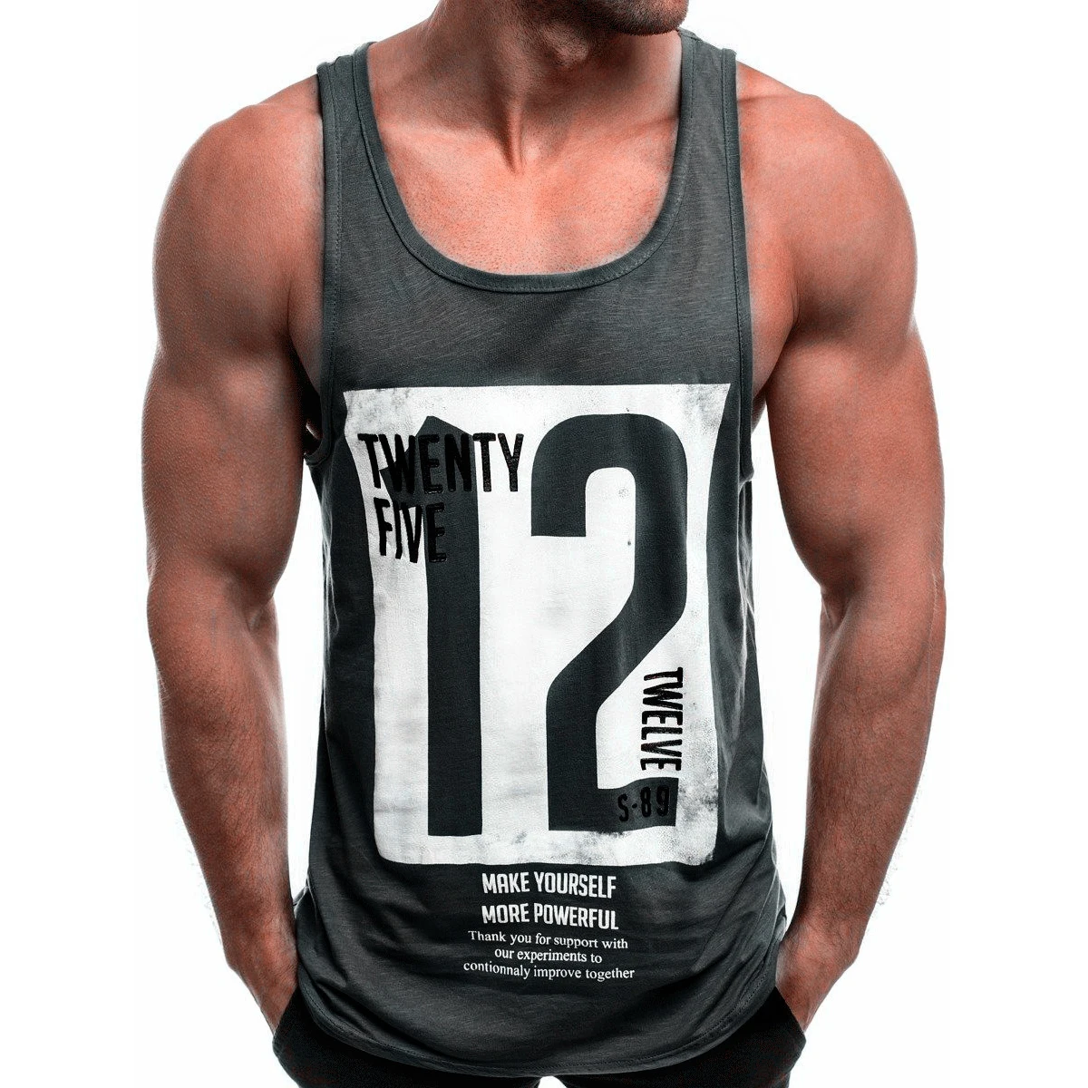 Yeni spor salonu için üst giyim yaz pamuk kolsuz gömlek rahat moda spor Stringer Tank Top erkekler vücut geliştirme giyisisi