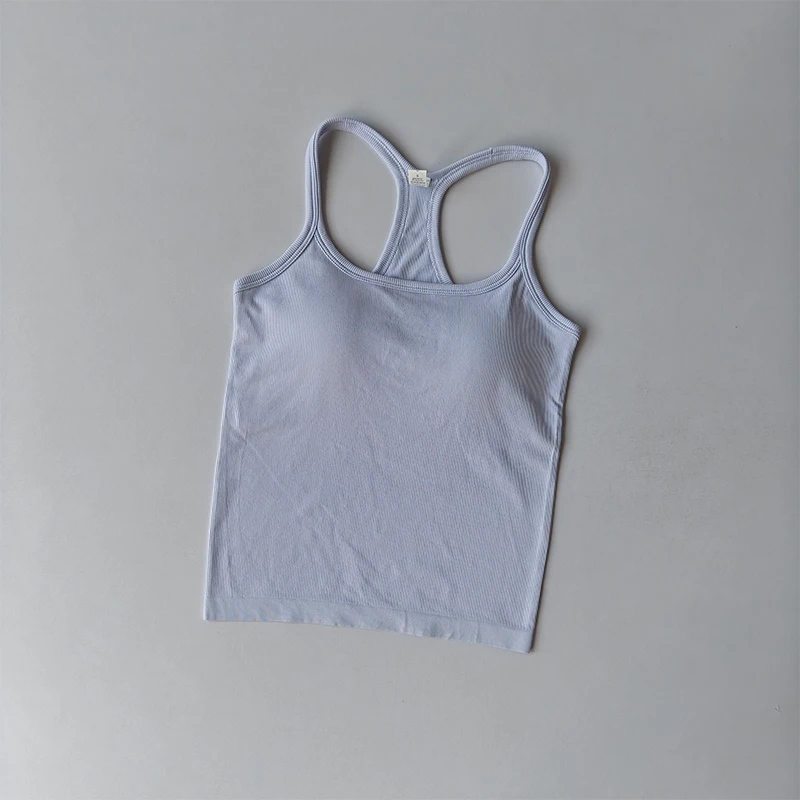 Seamless Sports Vest with Chest Pad Shockproof Quick-drying Running Underwear Stretch I-shaped Yoga Bras Gym Clothing Top Suit - Image 6