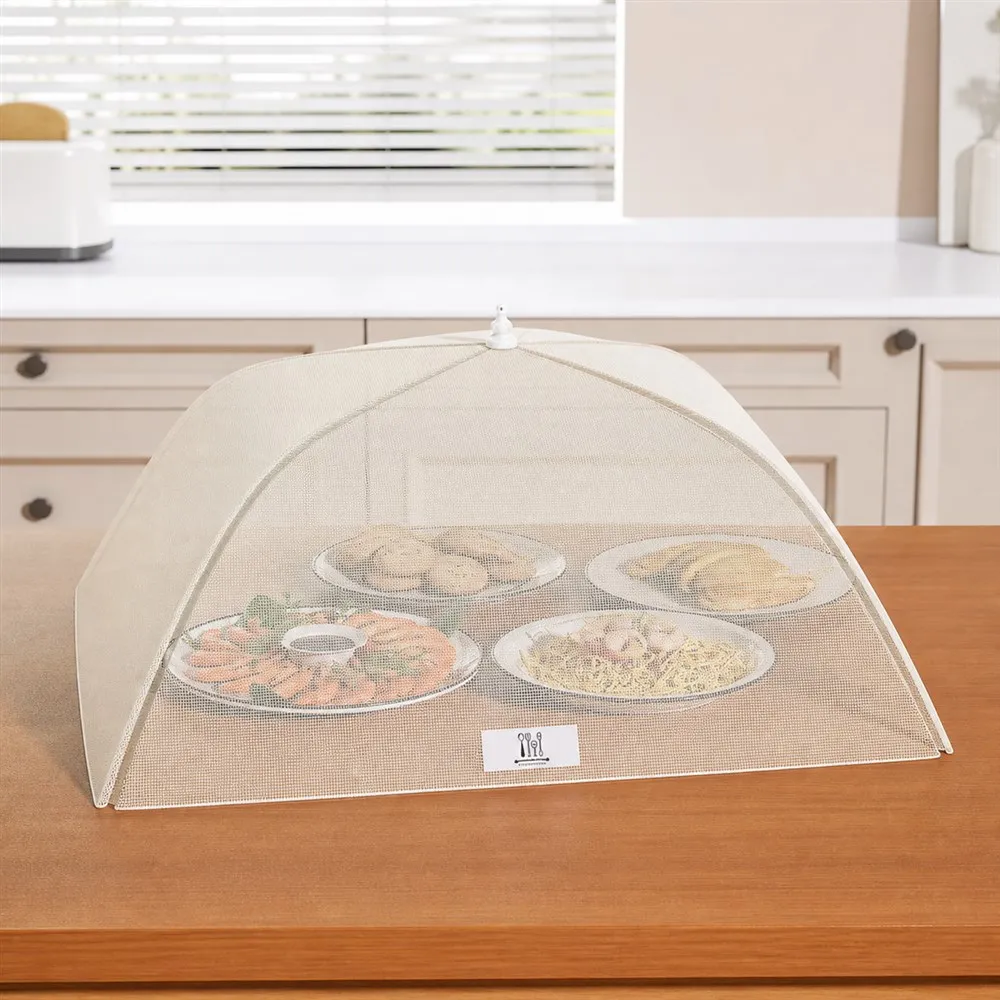 Mesh Food Cover Foldable Food Tent Pop Up Umbrella Screen Washable Fly Protector Dining Table Picnic Outdoor Party Kitchen Cover