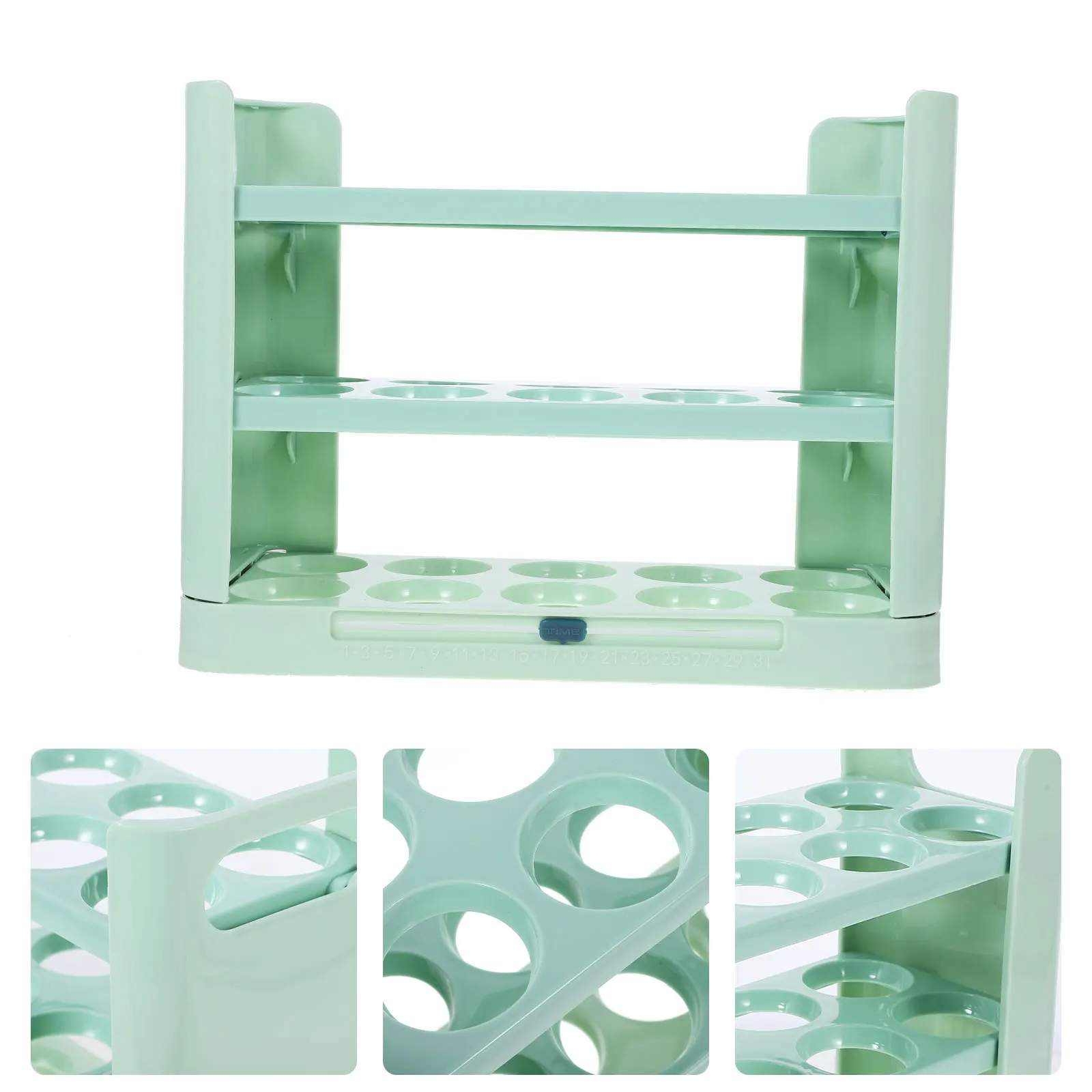 

Refrigerator Door Storage Bin Narrow Design Egg Holder Durable Plastic Material Home Use Refrigerator Door Bin