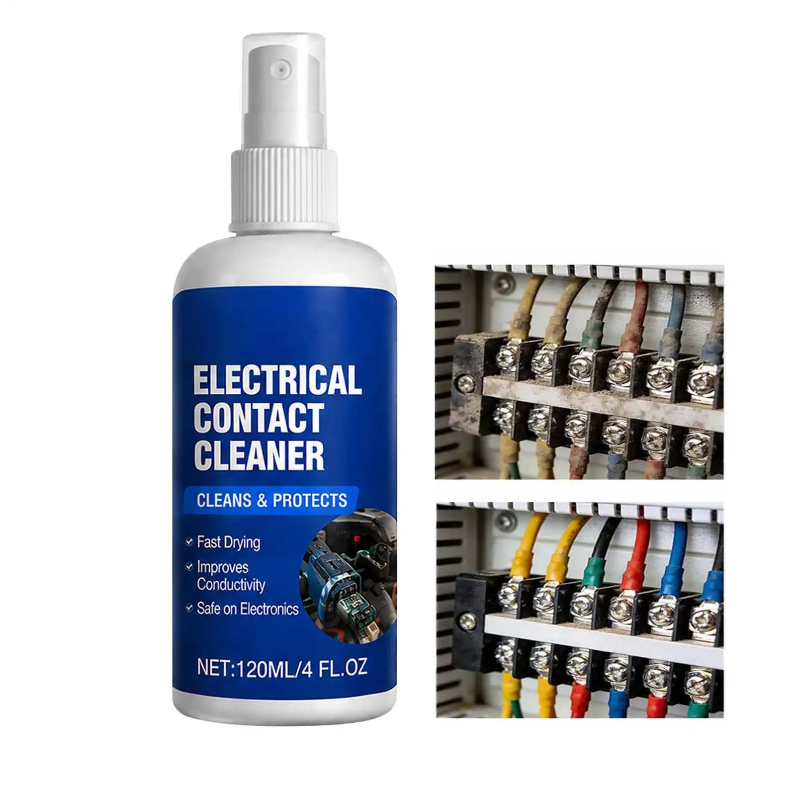 Automotive Electrical Contact Cleaner Fast-Drying Electronic Cleaner Aerosol Spray Heavy Duty Industrial Equipment Degreaser