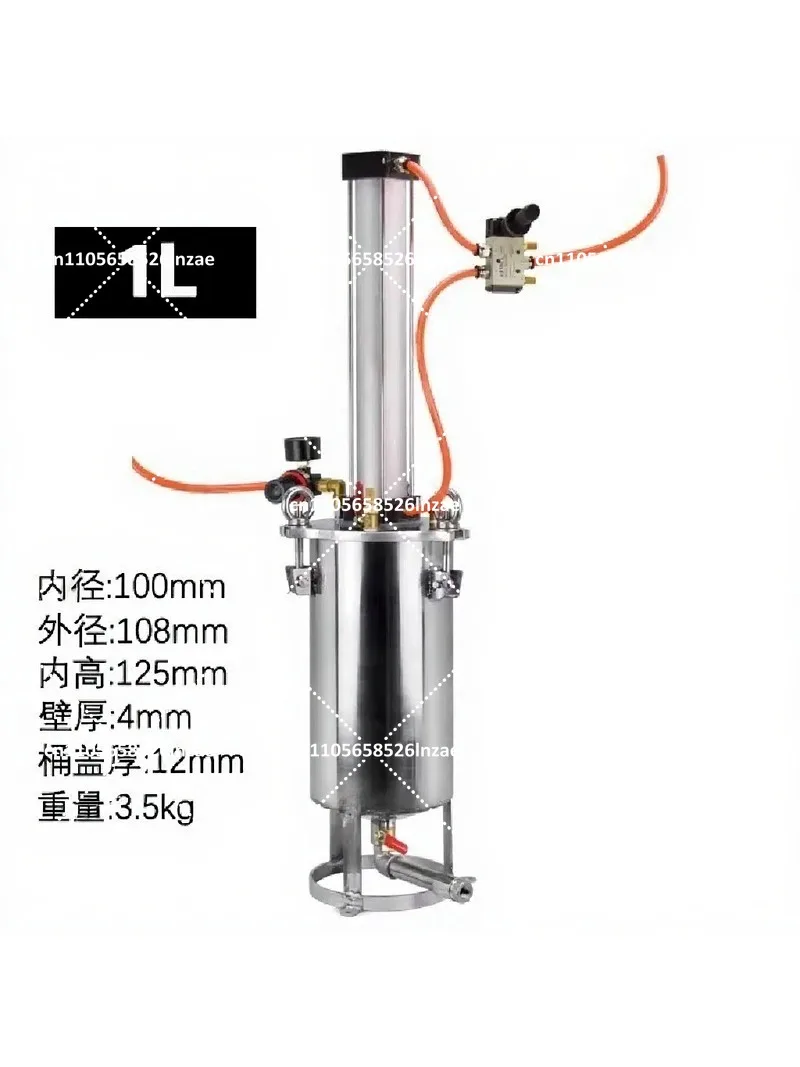Stainless Steel Piston Pressure Drum Cylinder for Glue Filling Butter Dispensing