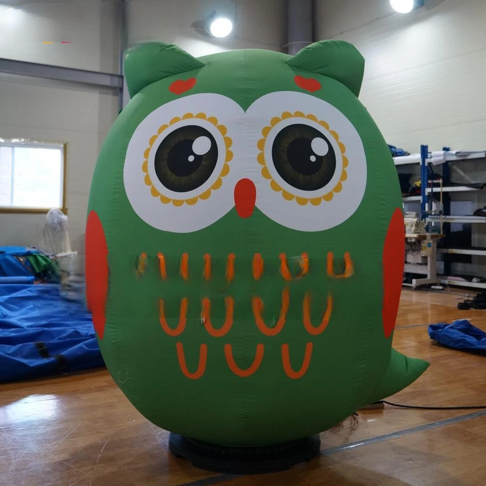 

owl balloon Giant green inflatable Outdoor exhibition with giant inflatable animal owl model customized