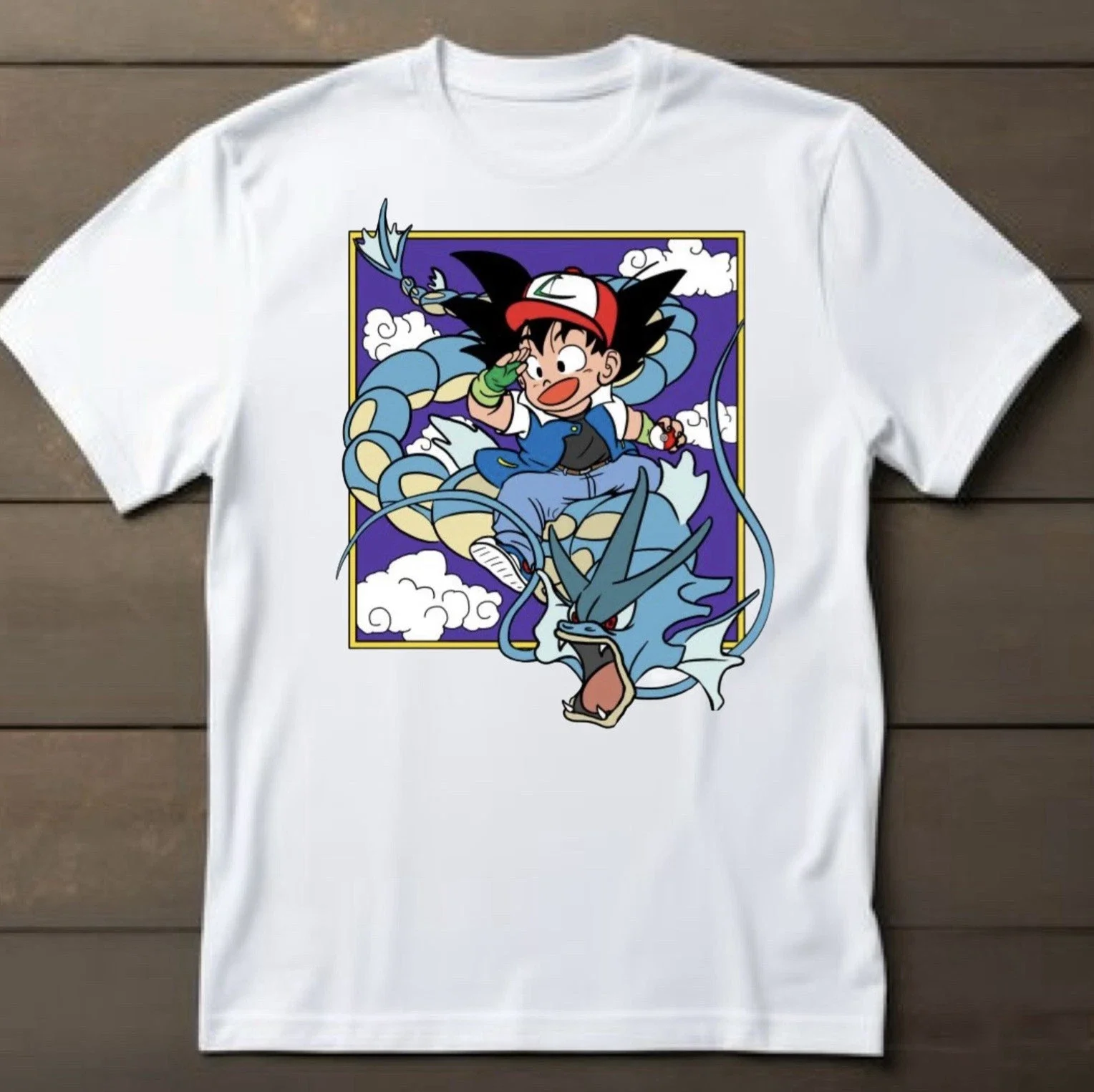 Goku Dragon Ball Z Men's T Shirt Kamehameha Short Sleeve Super Saiyan Summer Cotton Women Tee Streetwear Casual High Quality Top view 3