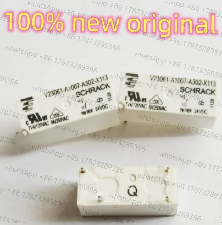 100% New original 5PCS TE SCHRACK RELAY V23061-A1007-A302-X113 24VDC A1005 A1004 4PIN 8A 100% new original