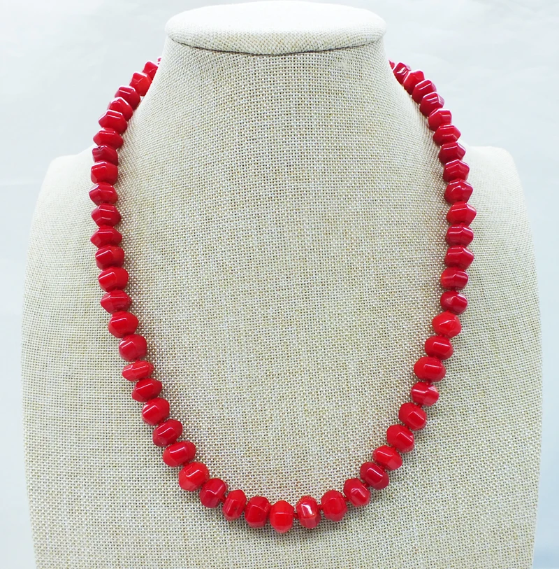 

NEW The last one Attractive, high quality, the classic 10MM red coral necklace 19"