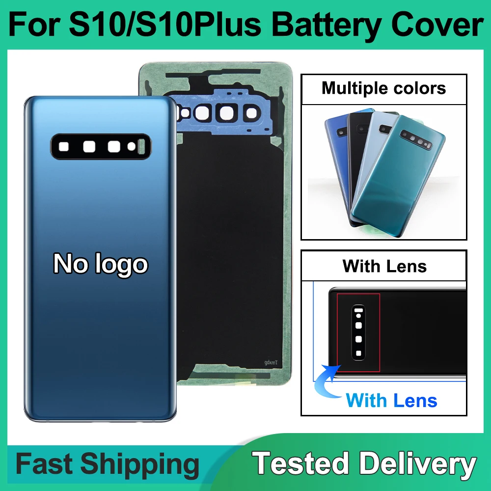 For Samsung S10 Plus G975F/G9750 Rear Door Housing Case Camera Lens Battery Back Cover Compatible with For Samsung S10