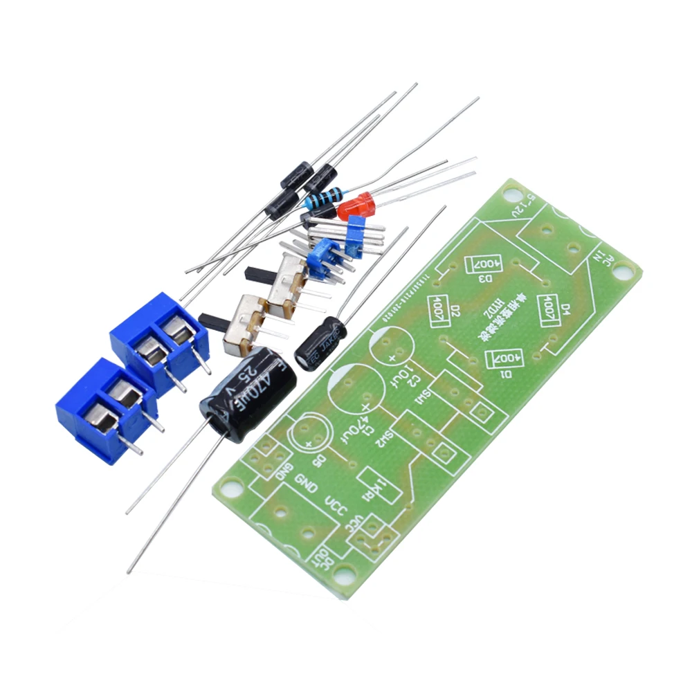 1N4007 single-phase rectifier filter circuit Electronic DIY kit rectifier filter electronic teaching training production AC DC5V