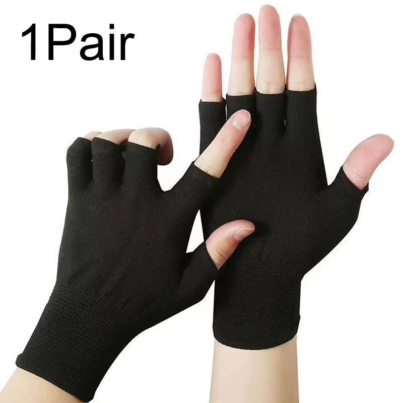 New Unisex Disposable Half Finger Work Gloves Wear Resistant Knitted Gloves Multifunctional Wrist Protection Gloves for Working