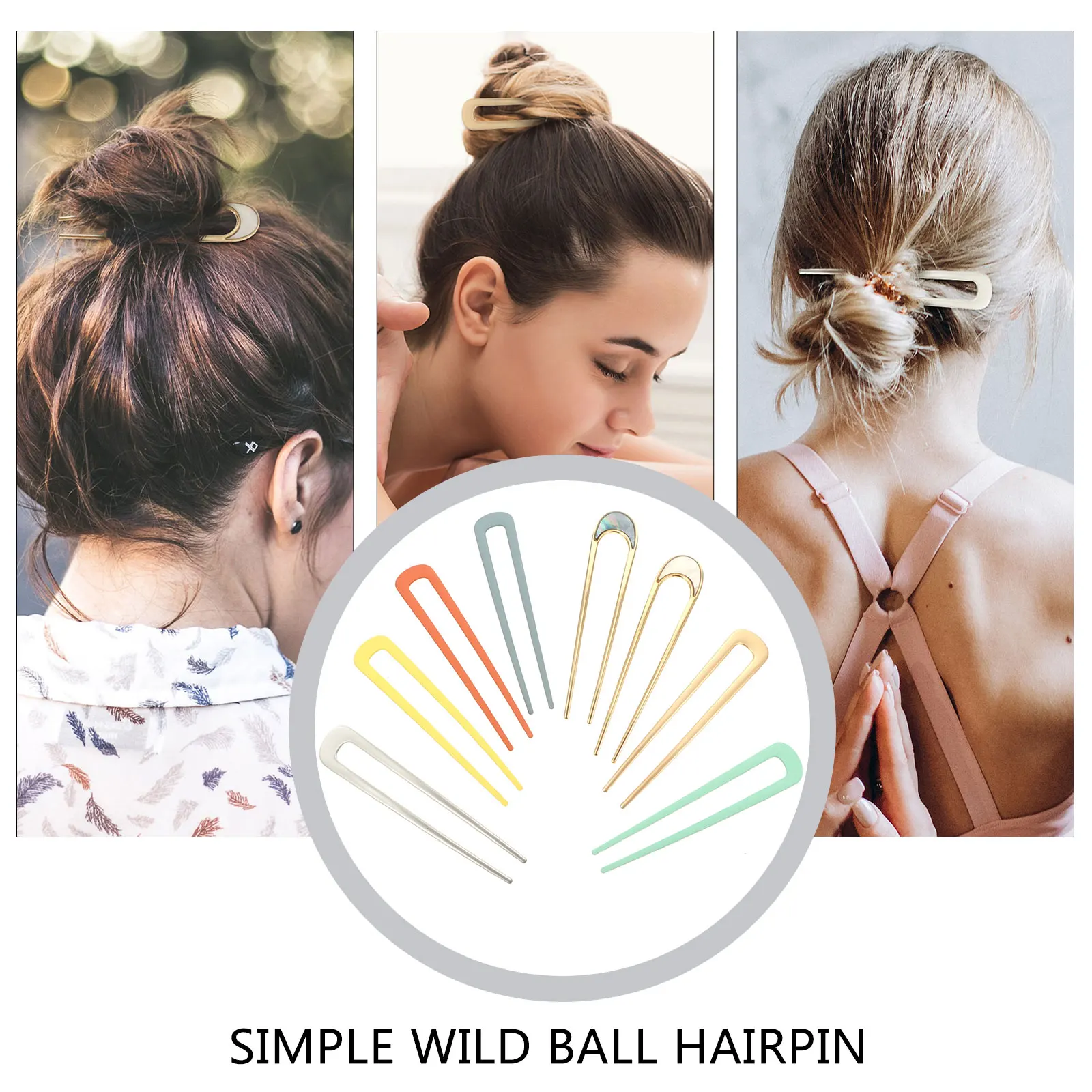 

8pcs Metal Sticks U-Shaped Hairpins Simple Hair Forks For Women Headdress Party Daily Decoration Hair Styling Tools Durable