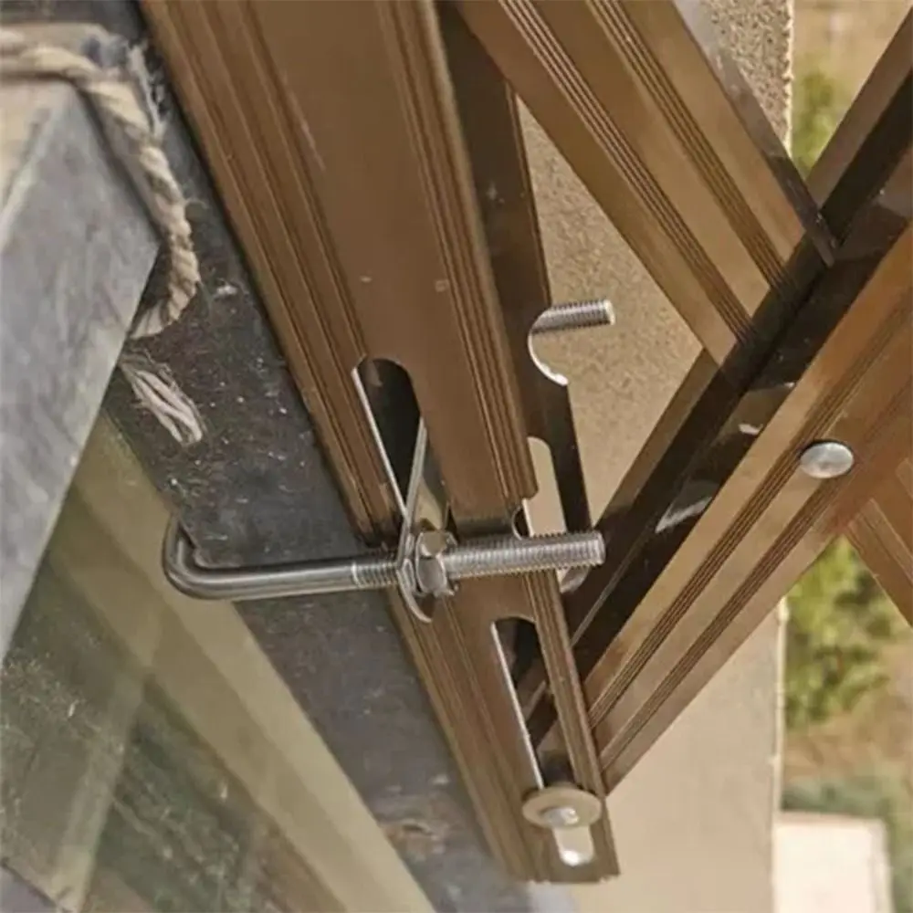 1 pz zincato Q235 acciaio al carbonio M8 morsetto per tubo quadrato con viti deflettore tubo U-braçadeira perno a U ad angolo retto per tubo quadrato