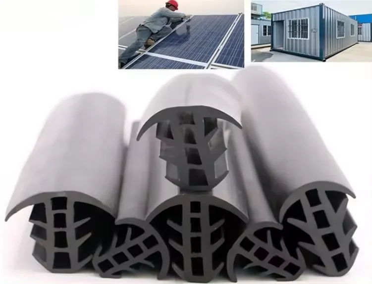 EPDM Rubber Seal Strip 10M T-Shape Weatherproof Gasket for Solar Panel Mounting Bracket UV Resistant Extrusion Seal Groove Cover