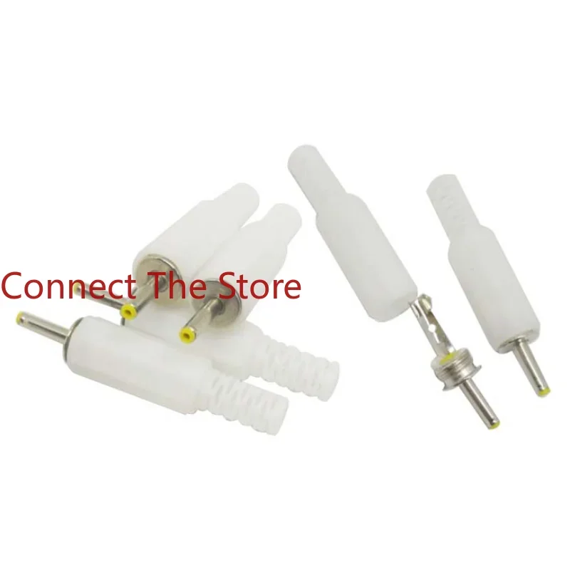 10PCS DC Power Plug 2507 White Cap Tube Welded Adapter Male Assembled LED  2.5*0.7