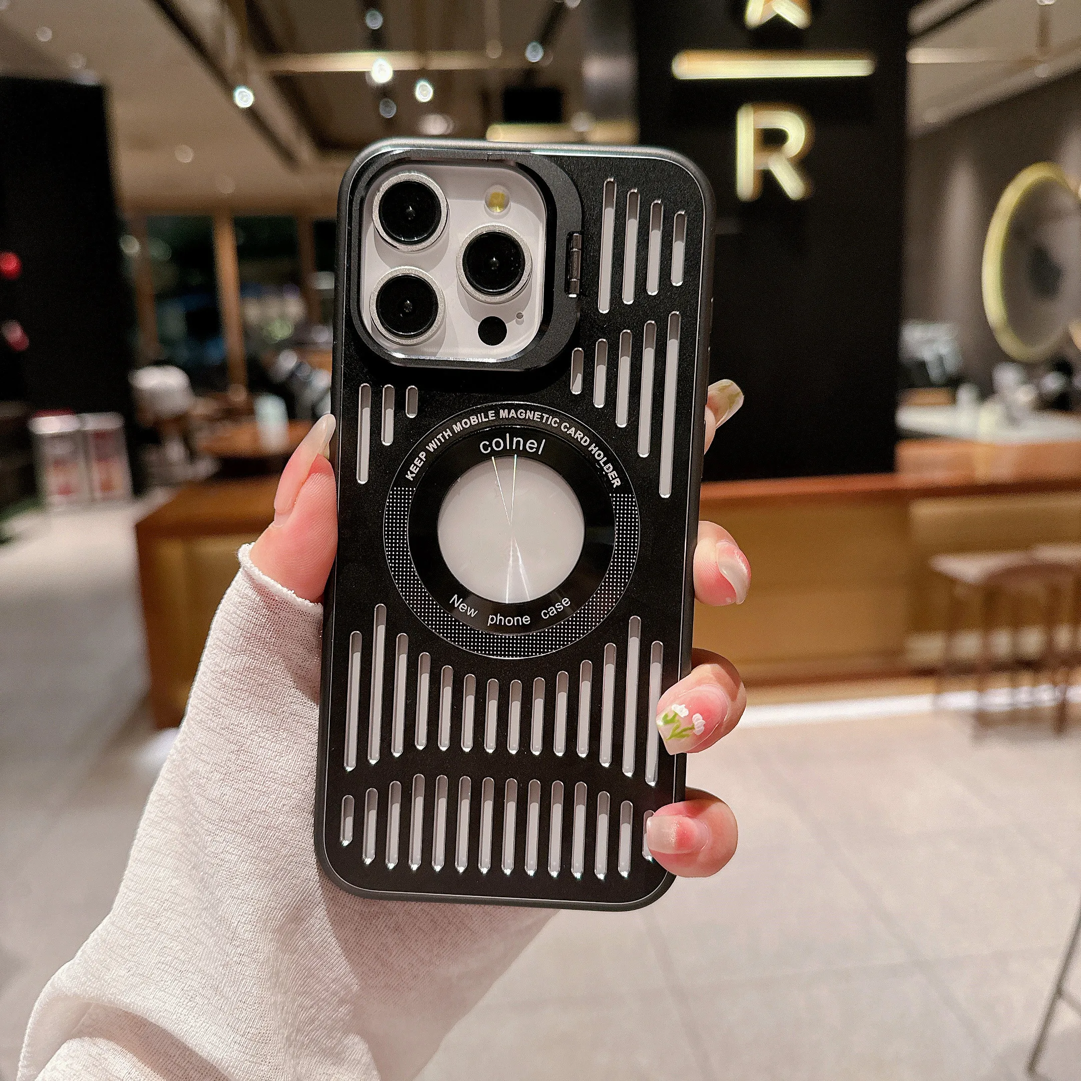 

Hardware Lens Holder Heat Dissipation Phone Case Suitable For iPhone 12 13 14 15 Pro Max Phone Drop Protection Cover Iphone 15