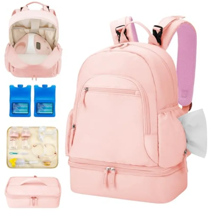 

GDNasist Breast Pump Backpack Fit for Spectra S1 and S2 with Removable Cooler Compartment Pumping Bag for Pump Accessories Brea