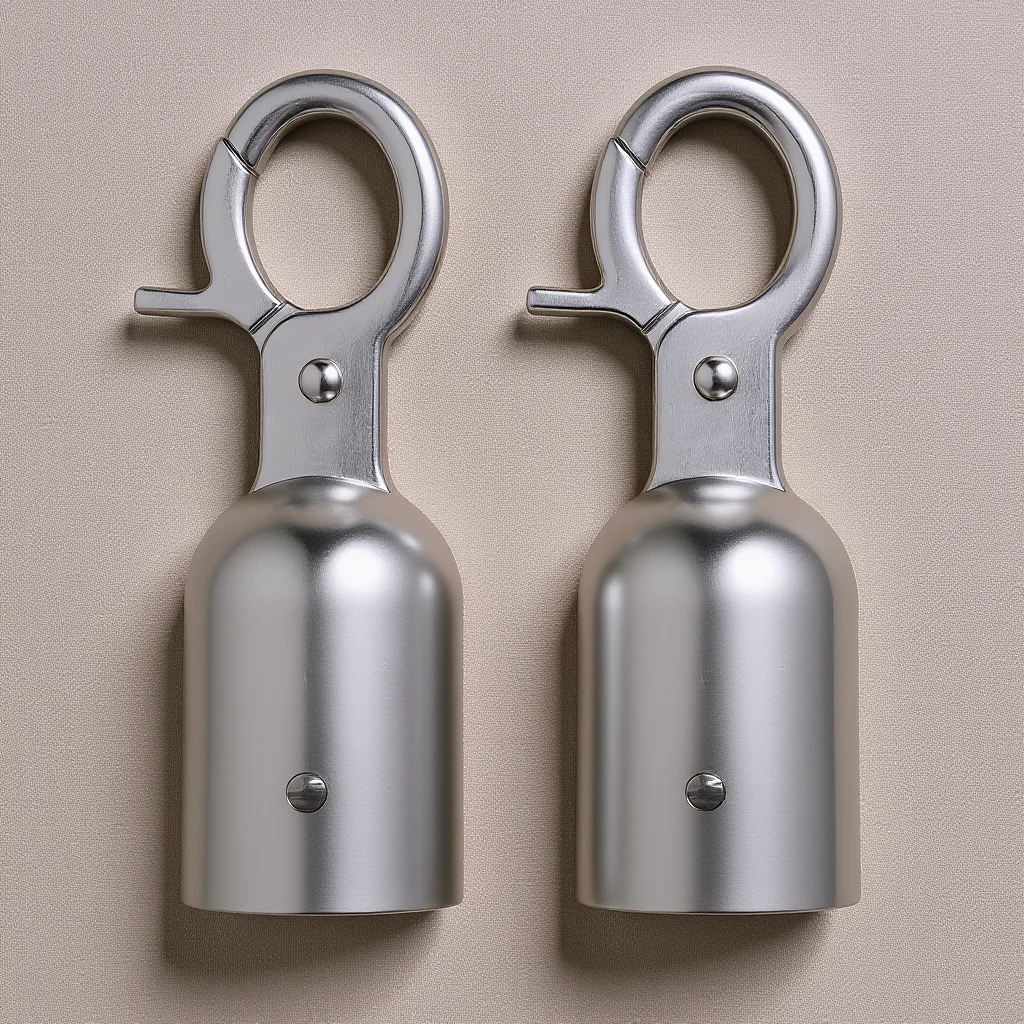 

2Pcs Rope End Snap Hooks Metal Cord Stops Decking Fittings Easy Installation No Tools Required Decking Rope Fittings