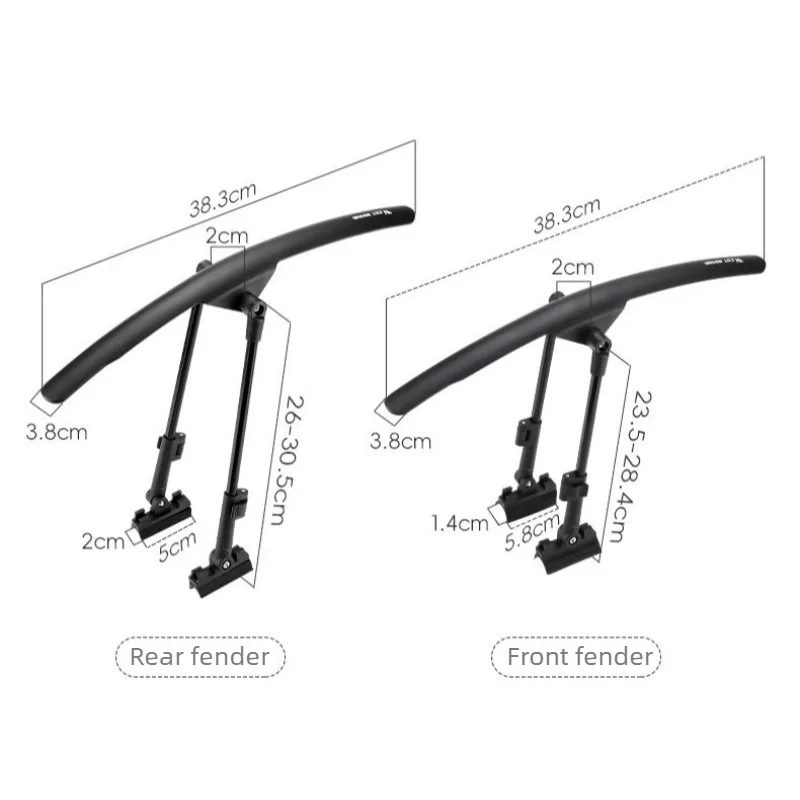 Quick Release 700C Bicycle Fenders Bracket Type Road Bike Mudguard Retractable Waterproof Mudguard Deformation Resistant Parts