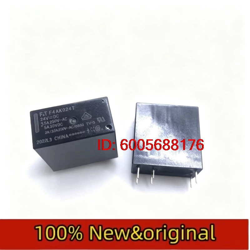 10PCS New Fujitsu relay F.T F4AK024T 6-pin 5A 24VDC two sets normally open F4AK024T
