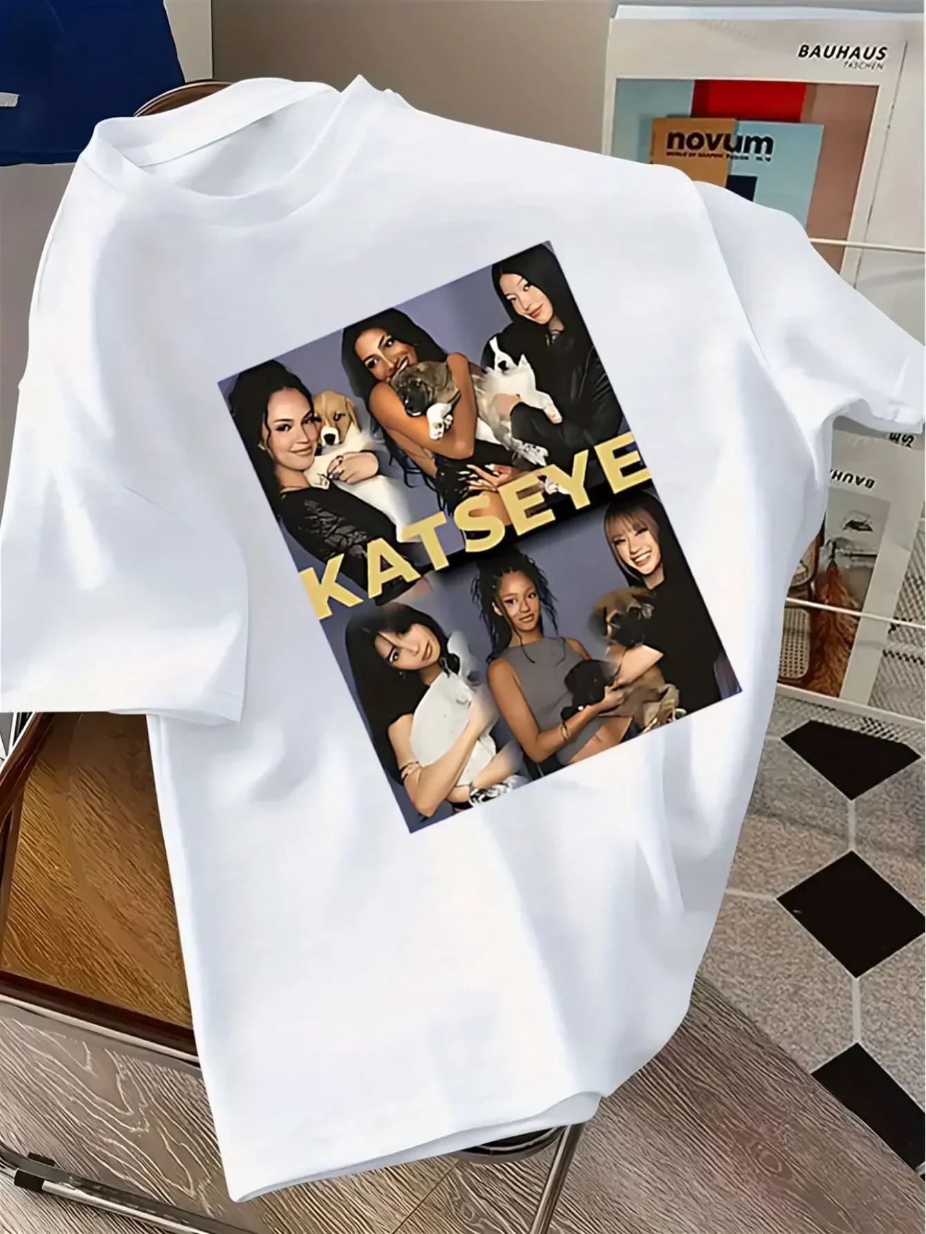 KATSEYE Katseye Touch Gabriela Gnarly Soft Is Strong Beautiful Chaos T-Shirt Men Women Short Sleeve Y2k Shirt Women's Clothing