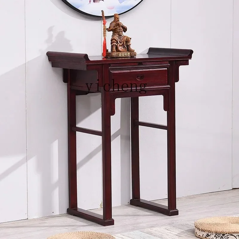 DSA  Household African Sandal Wood Altar Altar Solid Wood Incense Burner Table Buddha Shrine Chinese A Long Narrow Table