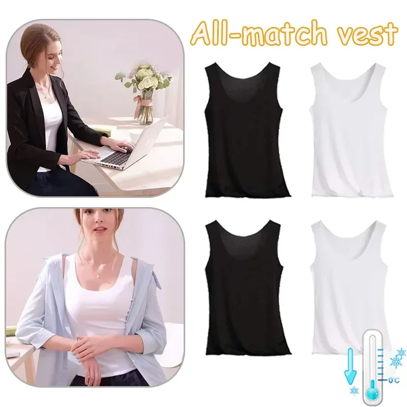 

Summer Ice Silk Tank Top Seamless Sleeveless Breathable Undershirt Comfortable Plus Size Casual Tee Shirt for Man Woman