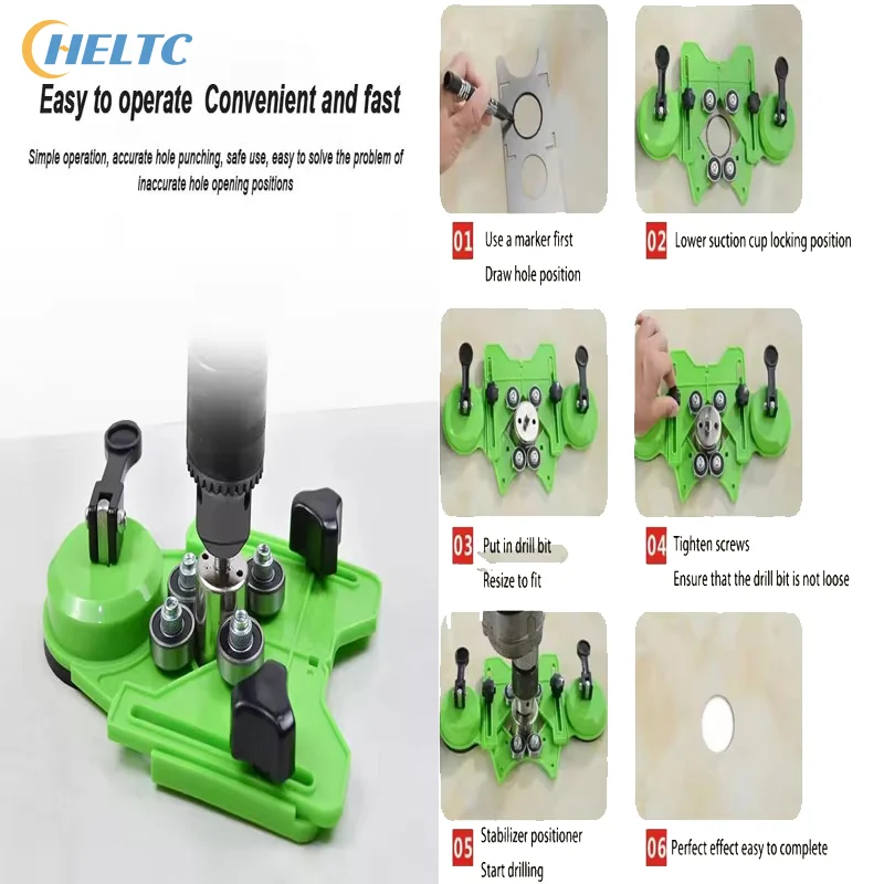 1PCS ﻿ 4-83mm GlassTile Opening Locator Suction Cup Marble Punch Drill Guide Diamond Drill Adjustable Guide Hole Locator Plastic