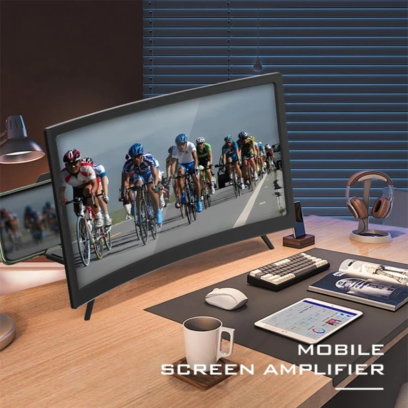 

Усилитель экрана телефона с изогнутым экраном, 12-дюймовый усилитель изогнутого экрана, 3D лупа для экрана мобильного телефона