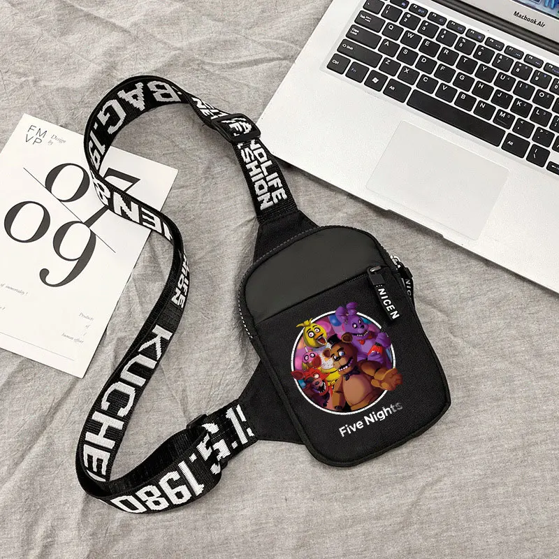 Fnafs Schoudertas Jongen Meisje Dagelijks Casual Crossbody Tas Mode Anime Handtas Leuke Cartoon Borsttas Kawaii Satchel Verjaardagscadeau